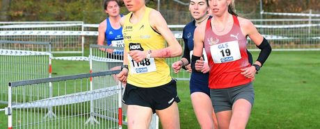 Elena Burkard und Katja Bäuerle beim 3,8 km Rennen. 