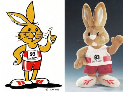 Heiß begehrt: Runny, der schnellste Hase der Welt, das Maskottchen der Leichtathletik-WM in Stuttgart